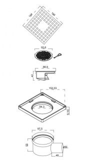 Душевой трап Berges Trend 091002 15см хром глянец